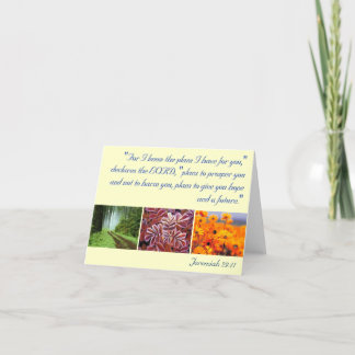 Denn ich kenne die Pläne.. Notecard. Karte