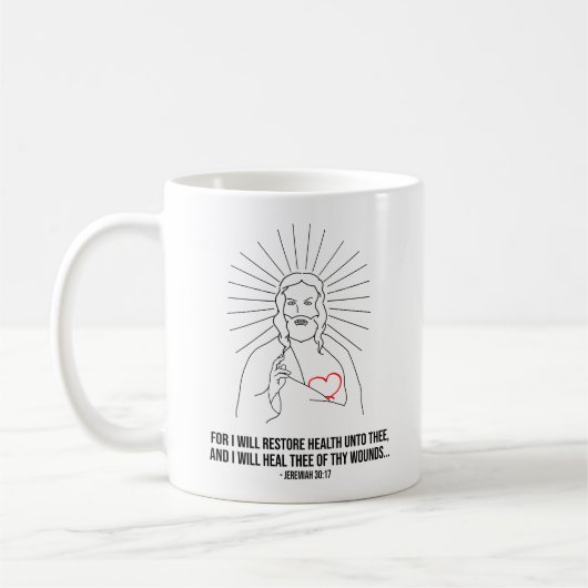Denn ich werde die Gesundheit wiederherstellen. Ch Kaffeetasse (Links)