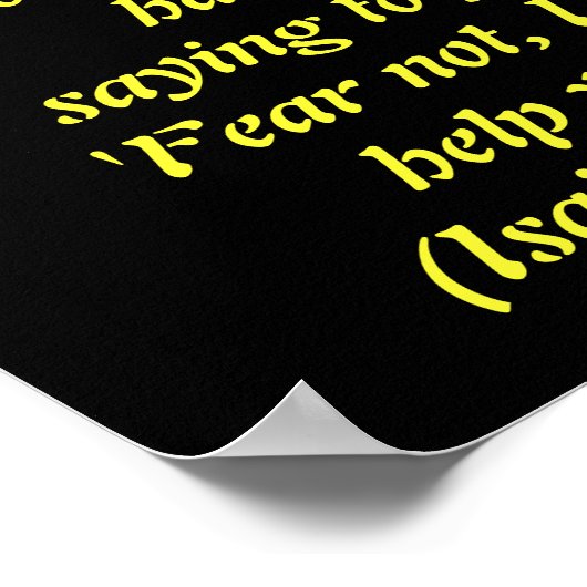 "Denn ich, Yahweh, dein Elohim, wird deinen Rang h Poster (Ecke)