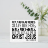 Denn ihr seid alle in Christus Jesus Postkarte (Stehend Vorderseite)