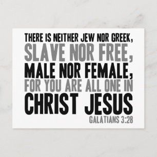Denn ihr seid alle in Christus Jesus Postkarte