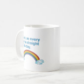 Denn jeder Tag ist Straight Pride Day Kaffeetasse (Vorderseite Links)