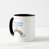 Denn jeder Tag ist Straight Pride Day Tasse (Vorderseite Links)