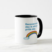 Denn jeder Tag ist Straight Pride Day Tasse (VorderseiteRechts)