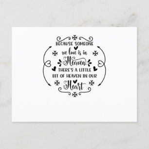 Denn jemand, den wir Liebe haben, ist im Himmel, e Ankündigungspostkarte