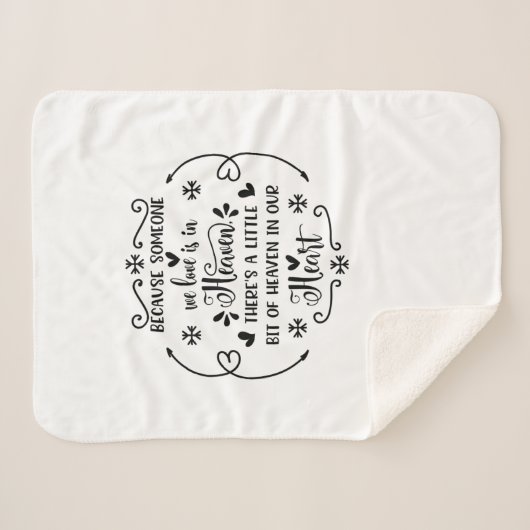 Denn jemand, den wir Liebe haben, ist im Himmel, e Sherpadecke (Vorderseite (Horizontal))