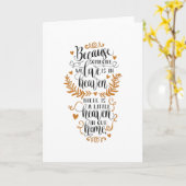 Denn jemand, den wir Liebe haben, ist im Himmel Karte (Gelbe Blume)