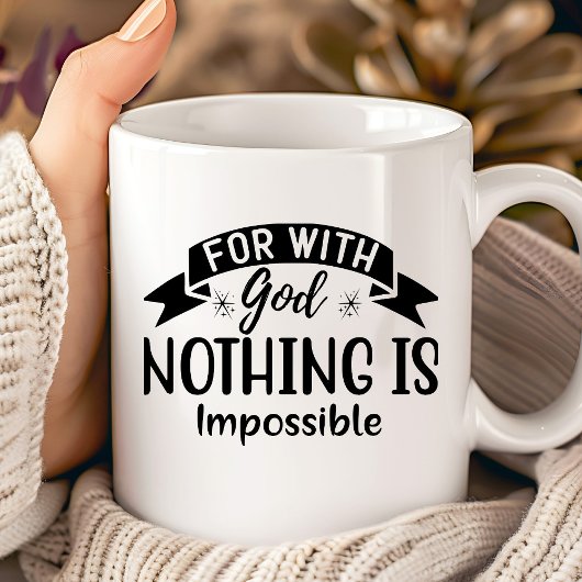 Denn mit Gott ist nichts Christlich Kaffeetasse