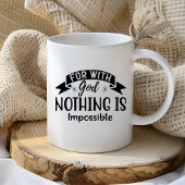 Denn mit Gott ist nichts Christlich Kaffeetasse
