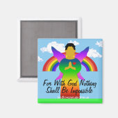 Denn mit Gott ist nichts unmöglich Magnet (Vorderseite/Rückseite)