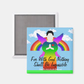 Denn mit Gott ist nichts unmöglich Magnet (Vorderseite/Rückseite)