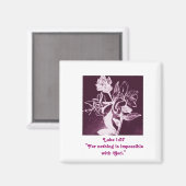 Denn mit Gott ist nichts unmöglich Magnet (Vorderseite/Rückseite)