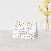 Denn mit Gott ist nichts unmöglich Note Card Karte (Gelbe Blume)