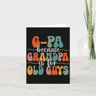 Denn Opa ist für alte Typ Groovy Vaterda Karte