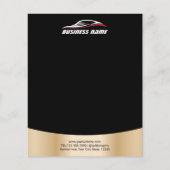 Denn Repair Auto Detailing Modern Gold Automotive Flyer (Vorne)