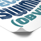 Denn Schwimmplakat - Funny Swimmer Typografie Poster (Ecke)