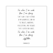 Denn wenn ich schwach bin, dann bin ich stark gummistempel (Prägung)