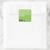 Denn Wind Chill Green Square Sticker (Tasche)