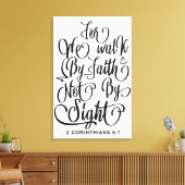 Denn wir gehen durch den Glauben, nicht durch die  Leinwanddruck (Insitu (Wohnzimmer))