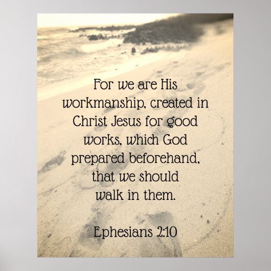 Denn wir sind seine Kunstfertigkeit Fußabdrücke im Poster (Vorne)