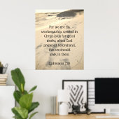 Denn wir sind seine Kunstfertigkeit Fußabdrücke im Poster (Heimbüro)