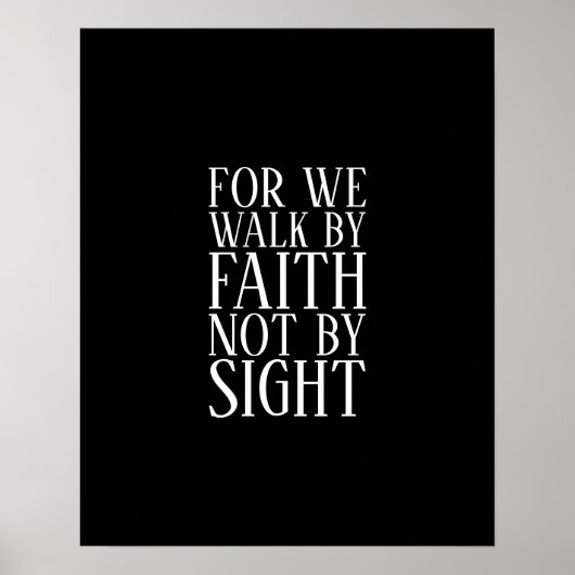 Denn wir wandern durch den Glauben, nicht durch di Poster (Vorne)