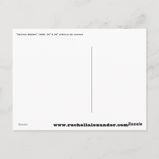 "Dennis Brown" von Ruchell Alexander Postkarte (Rückseite)