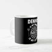 Dennis darts fan personalisiert name kaffeetasse (Vorderseite Links)