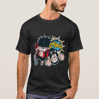 Dennis die Plage CHAOS Retro-Stil Mädchen lustig T-Shirt