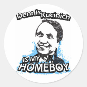 Dennis Kucinich ist meine Hausfrau Runder Aufkleber