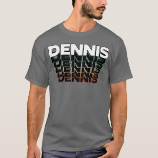 Dennis Lustig Retro Vintage Sonnenuntergang Dennis T-Shirt