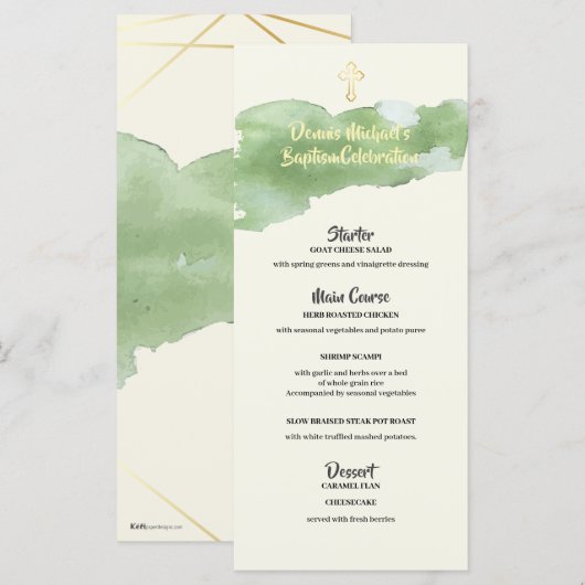 Dennis Menu Menükarte (Vorne/Hinten)