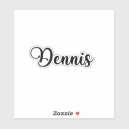 Dennis Name - Handgeschriebene Kalligrafie Aufkleber