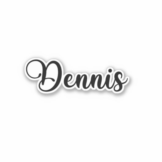 Dennis Name - Handgeschriebene Kalligrafie Aufkleber (Vorderseite)