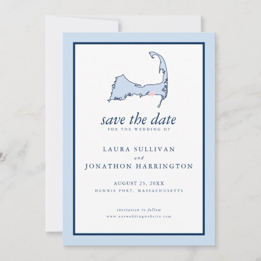 Dennis Port Cape Cod Wedding Save The Date (Vorderseite)