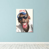 Dennis Rodman - Karikatur auf Canvas Print 18 x 24 Leinwanddruck (Insitu (Holzboden))