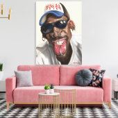 Dennis Rodman - Karikatur auf Canvas Print 18 x 24 Leinwanddruck (Insitu (Wohnzimmer))