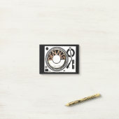 DENNIS-TURNTABLE POST-IT KLEBEZETTEL (Auf Schreibtisch)