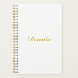Dennis Typography Goldschrift personalisiertes Ges Planer