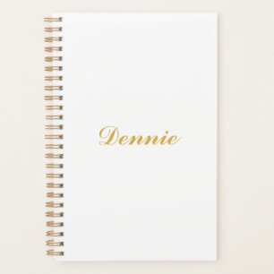 Dennis Typography Goldschrift personalisiertes Ges Planer