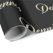 Dennis Vorname Name edles Geschenkpapier Papier (Rolleneckpunkt)