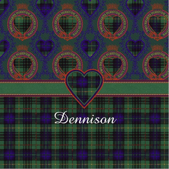 Dennison Clan karierter schottischer Kilt Tartan Fotoskulptur Magnet (Vorne)