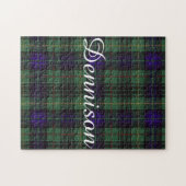 Dennison Clan karierter schottischer Kilt Tartan Puzzle (Horizontal)