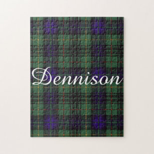 Dennison Clan karierter schottischer Kilt Tartan Puzzle