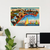 Dennisport Cape Cod Massachusetts MA Old Travel Poster (Heimbüro)