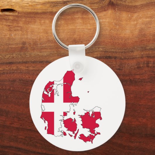 Dennmark-Länderflaggenform Schlüsselanhänger (Vorderseite)