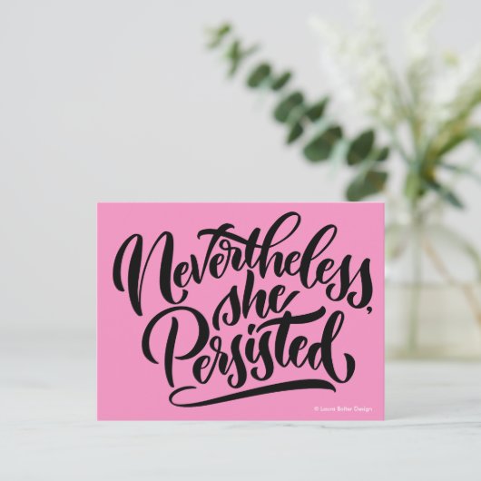 Dennoch beharrte sie auf Postkarten (Stehend Vorderseite)