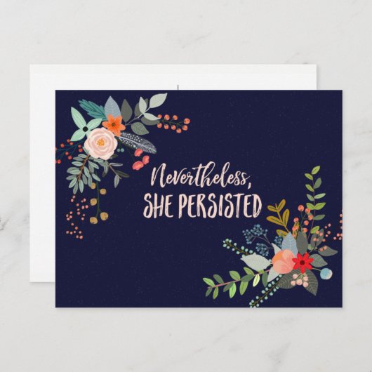 Dennoch beharrte sie darauf, postkarte (Vorne/Hinten)