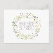 Dennoch beharrte sie darauf, postkarte (Vorderseite)