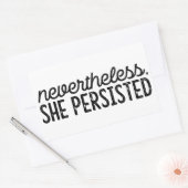 Dennoch beharrte sie darauf, rechteckiger aufkleber (Umschlag)